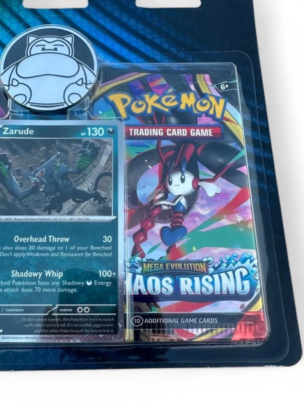 NEW Pokémon TCG Zarude Promo 2-Pack Blister - Pitch Black + Chaos Rising- Sealed